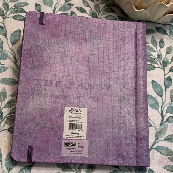Purple Floral Pansies Personal Recollections Memory Journal NWT Lang - Picture 6 of 16